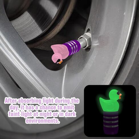 Sosolong Sunglasses Duck Tire Caps 4 Pack,Cute and Funny Yellow Car Tire Valve Stem Caps,Universal Valve Stem Covers for Cars Trucks Motorcycles SUVs and Bikes. in Kuwait