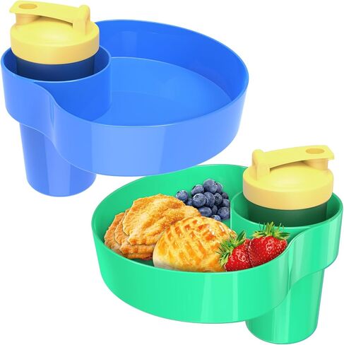 Kids Car Seat Tray, Travel Trays for Kids with Car Cup Holder, Toddlers Road Trip Essential, Travel Snacks Food Plate for Stroller, Boosters, and Anywhere with a Cup Holder Tray-Pink in Saudi Arabia