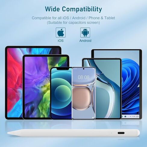 Stylus Pen for iOS/Android，Led Indicators，Tilt Sensitivity，Wide Compatibility Compatible for All iOS/Android/iPhone & Tablet(Suitable for capacitors Screen) in Saudi Arabia