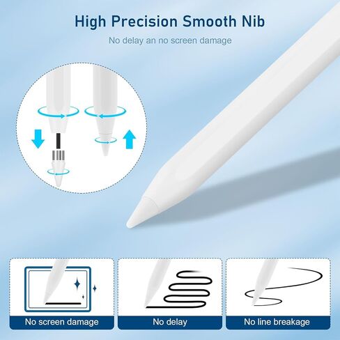 Stylus Pen for iOS/Android，Led Indicators，Tilt Sensitivity，Wide Compatibility Compatible for All iOS/Android/iPhone & Tablet(Suitable for capacitors Screen) in Saudi Arabia