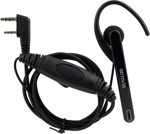 Retevis EEK011 سماعة أذن قابلة للدوران لجهاز Walkie Talkie، سلك واحد، لـ RT22 RT68 RT21 H-777 RT86 RT19 NR10، متوافقة مع راديو BAOFENG UV-5R pxton ثنائي الاتجاه، سماعة رأس لراديو ثنائي الاتجاه (حزمة واحدة) in Saudi Arabia