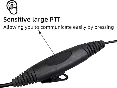 Retevis EEK011 سماعة أذن قابلة للدوران لجهاز Walkie Talkie، سلك واحد، لـ RT22 RT68 RT21 H-777 RT86 RT19 NR10، متوافقة مع راديو BAOFENG UV-5R pxton ثنائي الاتجاه، سماعة رأس لراديو ثنائي الاتجاه (حزمة واحدة) in Saudi Arabia