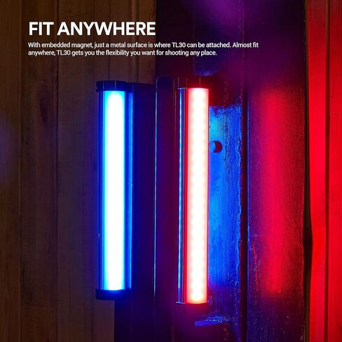 Godox TL30 Tube Light, CRI 97 and TLCI 99 LED Photography Light, Three Modes RGB, CCT, HSI Achieve Up to 36000+ Colors, Built-in 2900mAh Battery and APP Control in Saudi Arabia