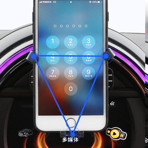 Metal Car Phone Holder, Union Jack Navigation Bracket Mount Dashboard Stand Cell Phone Holder for Mini Cooper F54 F55 F56 F57 F60 (F Series 6.5/8.8inch Navigation) (Union Jack) in Saudi Arabia