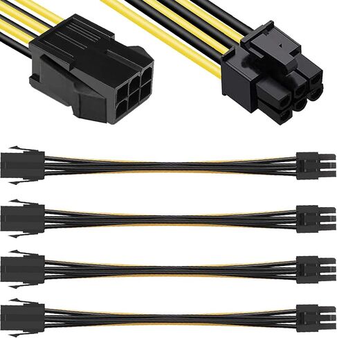 10 حزم من 6 دبابيس PCI Express كابل تمديد الطاقة، كابل تمديد الطاقة PCIe لإمدادات الطاقة للكمبيوتر 7.8 بوصة، 6 دبابيس PCIe ذكر إلى 6 دبابيس PCIe أنثى in Kuwait