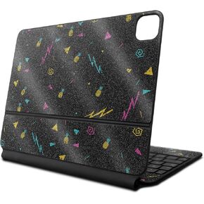Glossy Glitter Skin Compatible with Apple Magic Keyboard for iPad Air 11-inch (M2) 2024 - Magic Pineapple - Premium 3M Vinyl Protective Decal Cover - Easy to Apply | Crafted in The USA by MightySkins