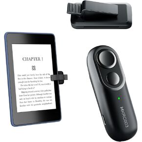 Remote Control Page Turner for Kindles, Clicker Page Turner eReader Accessories for iPad iPhone Tablets Android-Phone Surface, Reading eBooks Comics/Taking Photos, Super Lightweight, Black