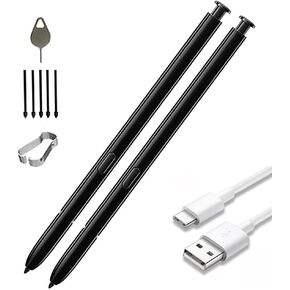 قطعتان من قلم S بديل لهاتف Samsung Galaxy Note 20 Note 20 Ultra 5G (بدون بلوتوث) + ملقط أطراف/أطراف (أسود) in Kuwait