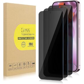 3 Pack Privacy Screen Protector for Google Pixel 9 Pro XL 6.8inch [Anti-Spy Tempered Glass], Ultra HD, Anti-Scratch, Bubble-Free, Easy Install 9H Tempered Glass for Pixel 9 Pro XL