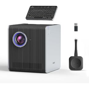 CZUR StarryHub All-in-One Conferencing System 2024 Edition, 2200 ANSI Lumens Meeting Projector + HD 1080P Conference Webcam(Auto Framing) + 6 AI Mics(Noise Cancellation)+ Speakers