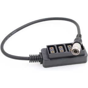 Hirose 4 Pin Male to 4 Port D-tap Female Splitter Power Cable for Sony F55/FS7