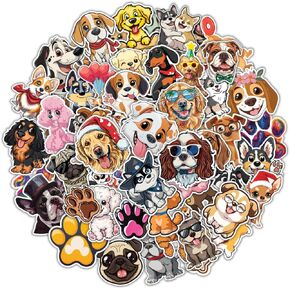 100 قطعة من ملصقات الكلاب اللطيفة، ملصق جرو للأطفال، ملصقات مضادة للماء للكلاب لزجاجات المياه والكمبيوتر المحمول وأمتعة الكمبيوتر والمراهقين والبالغين والبنات والأطفال وديكورات حفلات أعياد الميلاد المضحكة in Kuwait