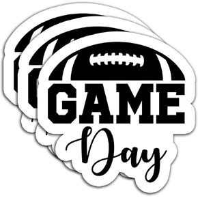 (3PCS) Touchdown Season Sticker Funny Football Stickers Decals Decor Books,Laptops, Tumblers, Scrapbooks, Water Bottbles, Phone Case, Waterproof Vinyl Decal, American Football Sticker 3" x 2.4 "