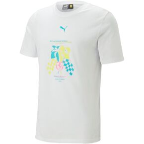 PUMA Men's Standard Scuderia Ferrari Miami Race Tee, White, XX-Large