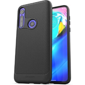 Encased Moto G Power 2020 Belt Clip Case (Thin Armor) Slim Grip Cover with Holster (Black)