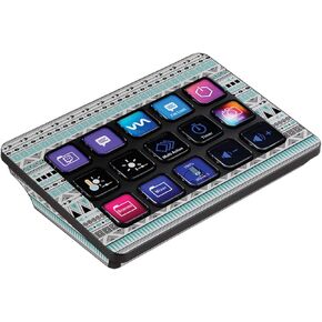 MightySkins Skin Compatible with Elgato Stream Deck MK.2 - Turquoise Tribal | Protective, Durable, and Unique Vinyl Decal wrap Cover | Easy to Apply, Remove and Change Style | Made in The USA