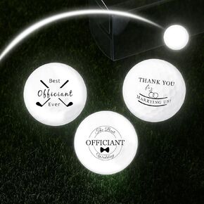 HyDren 3 Pcs Wedding Officiant Golf Balls Officiant Gift Set Best Officiant Ever Golf Balls Officiant Proposal Gift for Wedding Officiant Pastor Minister
