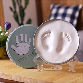 Baby Ornament Keepsake Kit - Handprint & Footprint Clay Casting Kit - Unique Baby Shower for Newborn Boys and Girls - Personalized Registry, Nursery Decor