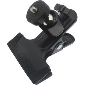 1PCS Tripod Camera Clamp Multifunctional Reflector Holder Black Camera Clip Mount with 360 Swivel Ball Head and 1/4" Screw Suiteble for Video Camera