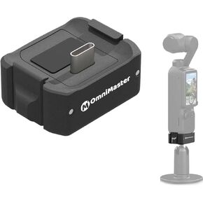 Charging Adapter Base for DJI Osmo Pocket 3, Type-C Charging Dock, Desktop Charging Base with 1/4 Screw Hole, Aluminum Alloy Bracket