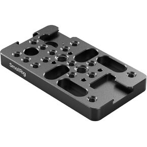SMALLRIG Extension Cheese Plate, Multifunctional Mounting Plate with 1/4" and 3/8" Threaded Holes, Cold Shoe Mounts, and 3/8"-16 Locating Hole for ARRI, Fits for Camera Rig, DSLR Accessories - 4887