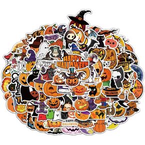 100PCS Halloween Stickers for Kids，Halloween Stickers Bulk for Kids Classroom,Halloween Vinyl Waterproof Stickers Pumpkin Decorating Stickers,Halloween Stickers for Adults