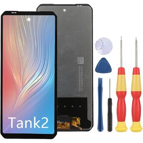 LCD Display Compatible with Unihertz Tank 2 LCD Display Touch Screen Assembly Repair Replacement Parts with Tools