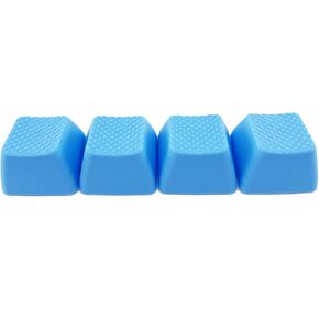 Blank TPR Rubber Gaming Keycaps 4 Keys Set 1u for Cherry MX Mechanical Keyboards Compatible OEM (R2, Neon Pink)