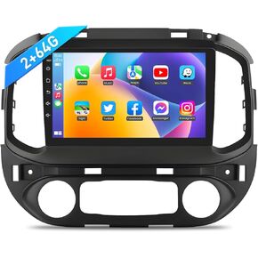 Android 13 [2GB+64GB] راديو ستيريو للسيارة مع CarPlay Android Auto لسيارة Chevy Colorado GMC Canyon 2015-2019، شاشة لمس 9 بوصة 5GWiFi Bluetooth GPS FM/RDS DSP SWC+Camera(AC تلقائي) in Kuwait
