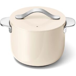 Caraway Petite Cooker - 2 Qt Ceramic Coated Pot - Free From Forever Chemicals - Perfect for Rice, Grains, or Sauces - Gray