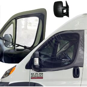شاشة حشرات مغناطيسية للعيش في فقاعة للأبواب الأمامية (زوج)، حجم عالمي لـ Sprinter وMetris وFord Transit وغيرها من الشاحنات والسيارات - أساسيات حياة السيارة وإكسسوارات حياة الشاحنة