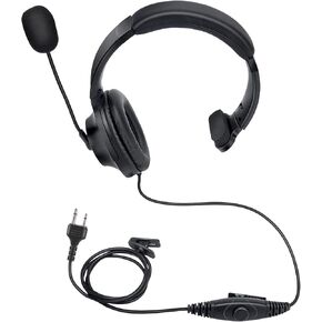 Ptt Mic Earpiece Two Way Radio Headset Single Sided Earmuff Boom Microphone Headphone for Midland Walkie Talkies