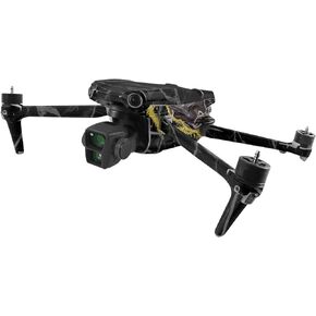 MightySkins Skin Compatible with DJI Air 3 - Black Marble Glitter | Protective, Durable, and Unique Vinyl Decal wrap Cover | Easy to Apply