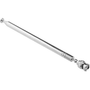 10 Sections Stainless Steel Telescopic Antenna BNC Male Connector Telescopic Antenna for Digital Scanners Communication Receivers CB Radios