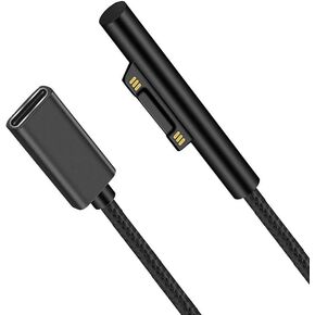 Surface Connect to USB-C Charging Cable PD 15V/3A Compatible for Microsoft Surface Pro 3/4/5/6/7, Surface Laptop 3/2/1,Surface Go, Surface Book1/2/3 0.2M
