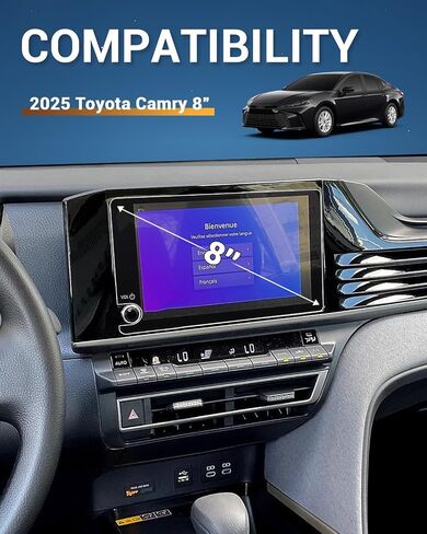 YEE PIN 2025 Camry Screen Protector for 2025 Toyota Camry Screen Protector for Toyota Camry 2025 Accessories, Anti-reflective Screen Protector Toyota Camry 2025 LE/SE 8 Inch Touchscreen Display 2Pack in Saudi Arabia