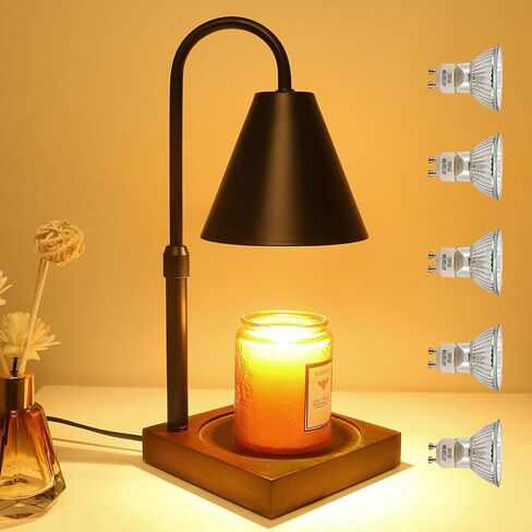 Candle Warmer Lamp with Timer, Electric Candle Warmers for Jar Candles, Birthday Gifts for Women Mom Her, Black Candle Warmer Lamp Adjustable Height, Women Gifts Ideas, Home Decor for Bedroom in Saudi Arabia