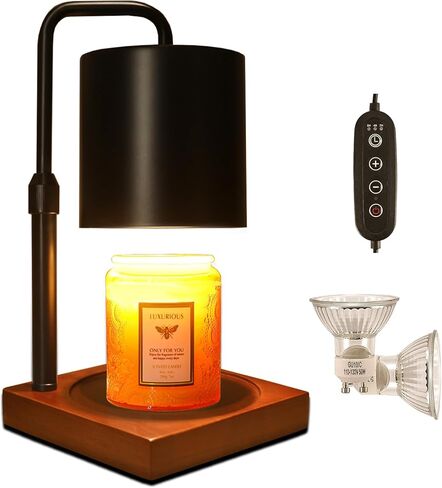 Candle Warmer Lamp with Timer, Electric Candle Warmers for Jar Candles, Birthday Gifts for Women Mom Her, Black Candle Warmer Lamp Adjustable Height, Women Gifts Ideas, Home Decor for Bedroom in Saudi Arabia