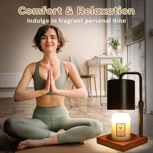 Candle Warmer Lamp with Timer, Electric Candle Warmers for Jar Candles, Birthday Gifts for Women Mom Her, Black Candle Warmer Lamp Adjustable Height, Women Gifts Ideas, Home Decor for Bedroom in Saudi Arabia