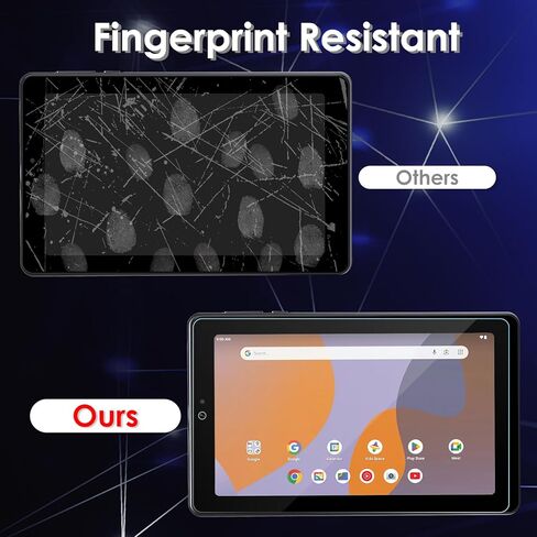 واقي شاشة مكون من عبوتين متوافق مع جهاز Onn 7 بوصة Gen4 اللوحي (موديل 2024)، طبقة شفافة من الزجاج المقسى، مضاد للخدش، صلابة 9H، سهل التركيب in Kuwait