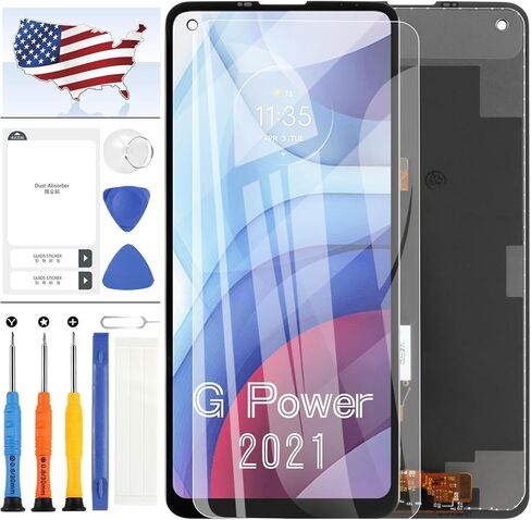 for Motorola Moto G Power 2021 LCD Screen Replacement for Motorola G Power 2021 XT2117 XT2117-4 XT2117-3 LCD Display Digitizer Touch Screen Assembly Full Repair Parts Kit (Not Fit for G Power 2020) in Saudi Arabia