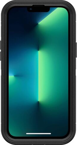 OtterBox Defender Series Case for iPhone 13 Pro Max (Only) - with Zagg Glass Elite Clear Screen Protector - Holster Clip Included - Microbial Defense Protection - Non-Retail Packaging - Black in Kuwait