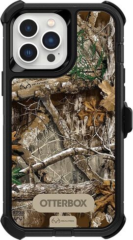 OtterBox Defender Series Case for iPhone 13 Pro Max (Only) - with Zagg Glass Elite Clear Screen Protector - Holster Clip Included - Microbial Defense Protection - Non-Retail Packaging - Black in Kuwait
