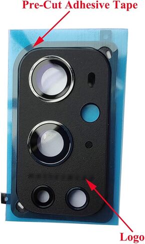 Ubrokeifixit لهاتف OnePlus 9 Pro غطاء عدسة زجاجية للكاميرا الخلفية الخلفية مع حامل إطار لهاتف OnePlus 9 Pro 5G LE2121 LE2125 6.7 بوصة 2021 (قطعة واحدة-أسود-9 برو) in Kuwait