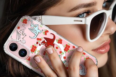 Coolwee Magnetic for iPhone 16 Pro Case, Compatible with MagSafe, Cute for Women Girls, 6.6FT Military Grade Protective Cover for iPhone 16 Pro Case Glitter Crystal Lace Mandala, Clear Bling Floral in Kuwait