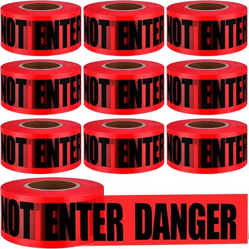Treela 10 Rolls 3 Inch x 2000 ft Yellow Caution Tapes Bulk, Waterproof Barricade Tapes, Safety Warning Tapes, Resistant Construction Caution Tape Roll for Danger Hazardous Areas Party Decor in Saudi Arabia