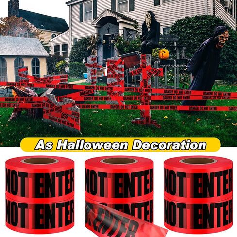 Treela 10 Rolls 3 Inch x 2000 ft Yellow Caution Tapes Bulk, Waterproof Barricade Tapes, Safety Warning Tapes, Resistant Construction Caution Tape Roll for Danger Hazardous Areas Party Decor in Saudi Arabia