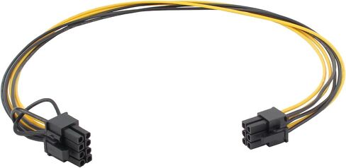 MOTOALL 6 Pin PCI-E إلى 8 Pin(6+2) PCI-E (ذكر إلى ذكر) كابل طاقة GPU 52 سم 18AWG حزمة من 10 in Saudi Arabia