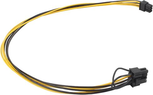 MOTOALL 6 Pin PCI-E إلى 8 Pin(6+2) PCI-E (ذكر إلى ذكر) كابل طاقة GPU 52 سم 18AWG حزمة من 10 in Saudi Arabia