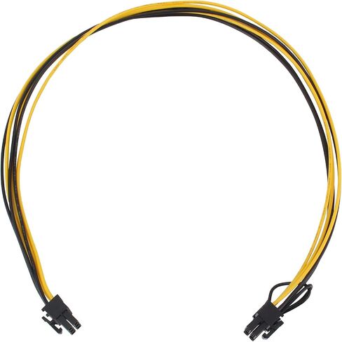 MOTOALL 6 Pin PCI-E إلى 8 Pin(6+2) PCI-E (ذكر إلى ذكر) كابل طاقة GPU 52 سم 18AWG حزمة من 10 in Saudi Arabia